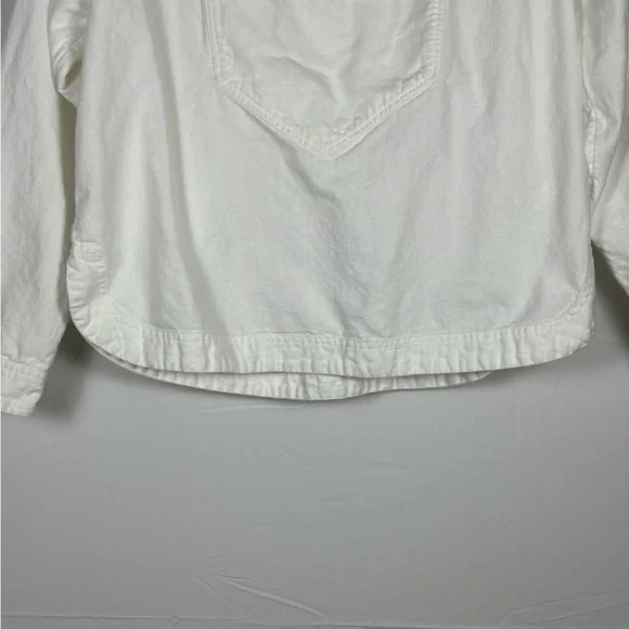 NWOT Anthropologie Pilcro White Linen Oxford Blouse- L - Picture 7 of 14